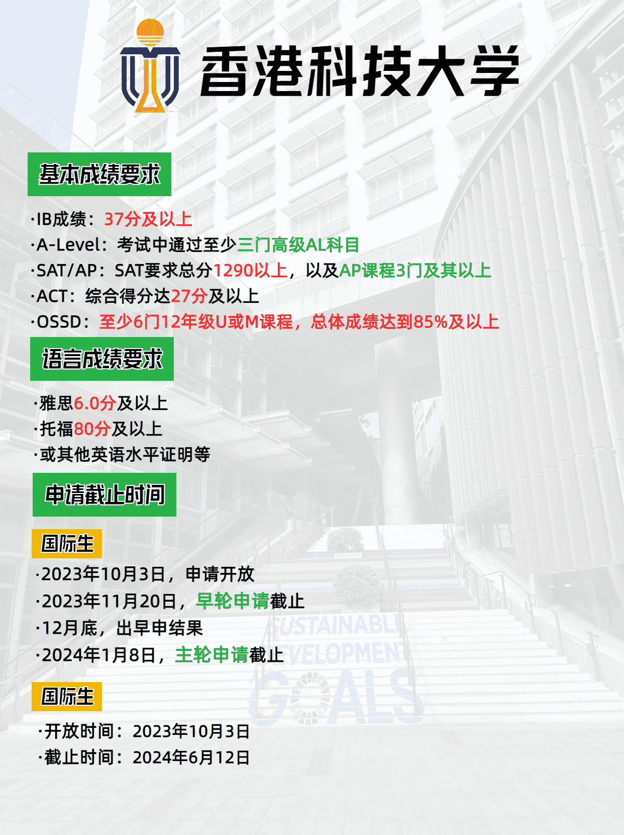 2024年香港科技大學本科申請要求、申請時間，別錯過了申請哦